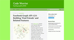 Desktop Screenshot of code-worrier.com